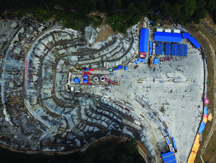 Bheri Babai aerial TBM assembly view