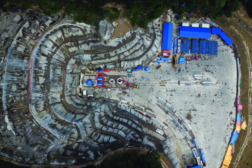 Bheri Babai aerial TBM assembly view